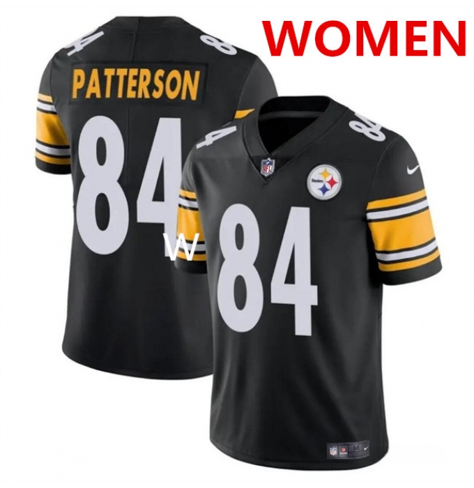 Women's Pittsburgh Steelers #84 Cordarrelle Patterson Black Vapor Football Stitched Jersey