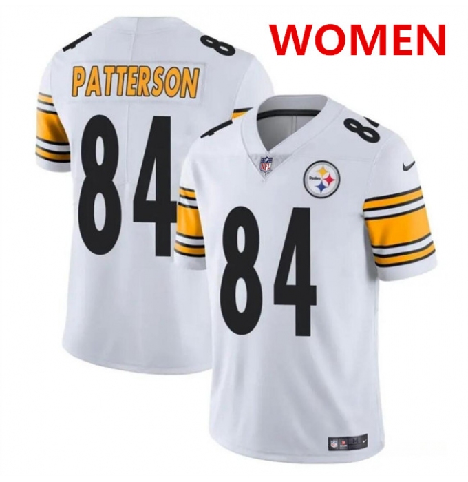 Women's Pittsburgh Steelers #84 Cordarrelle Patterson White Vapor Football Stitched Jersey