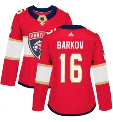 Women's Adidas Florida Panthers #16 Aleksander Barkov Premier Red Home NHL Jersey