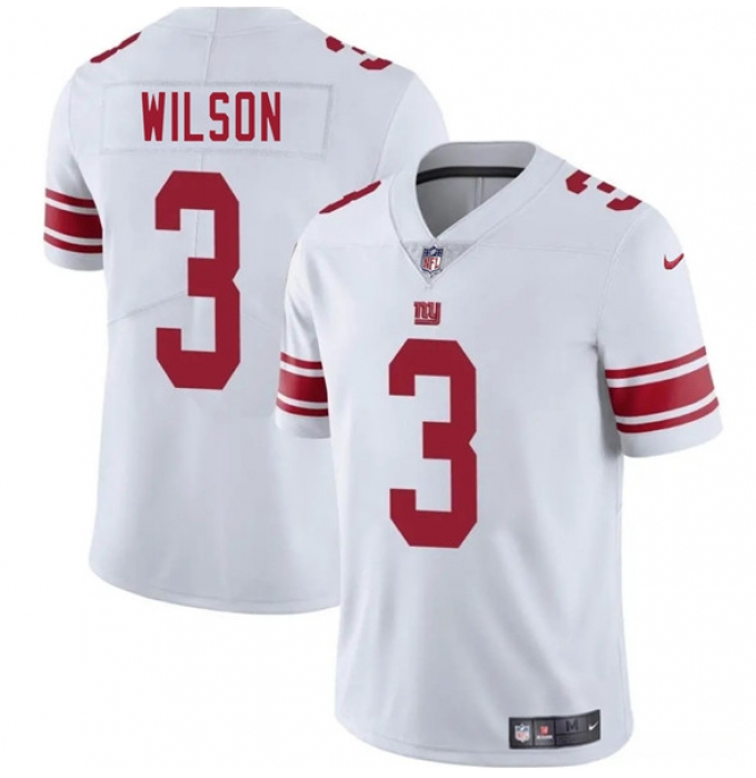 Men's New York Giants #3 Russell Wilson White 2025 Vapor Untouchable Limited Football Stitched Jersey