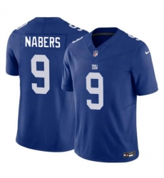 Men's New York Giants #9 Malik Nabers Blue 2024 Draft F.U.S.E. Vapor Untouchable Limited Football Stitched Jersey