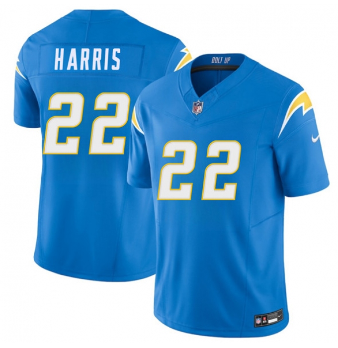 Men's Los Angeles Chargers #22 Najee Harris Blue 2025 F.U.S.E. Vapor Limited Football Stitched Jersey
