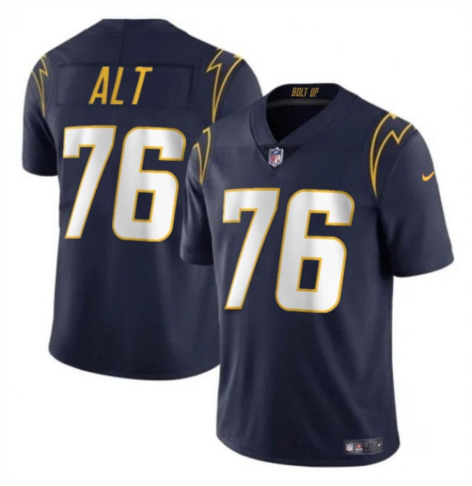 Men's Los Angeles Chargers #76 Joe Alt Navy Vapor Limited Football Stitched Jersey