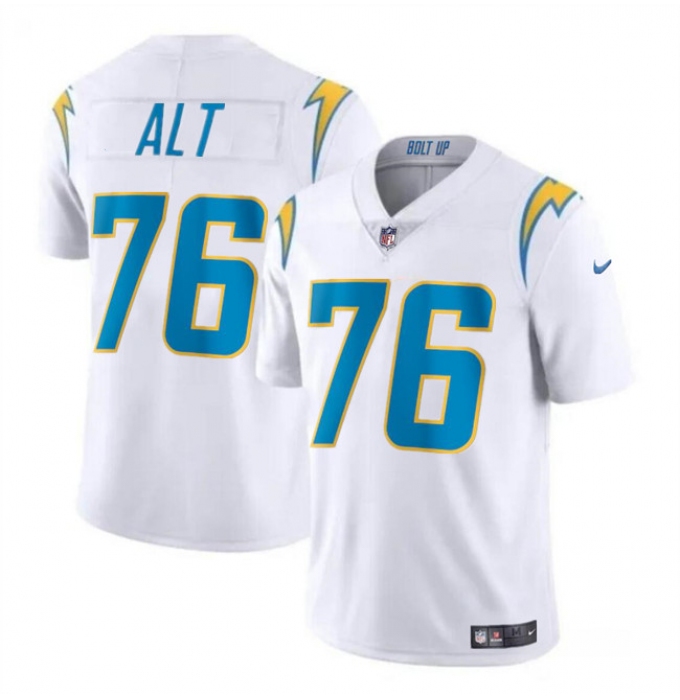 Men's Los Angeles Chargers #76 Joe Alt White Vapor Limited Football Stitched Jersey