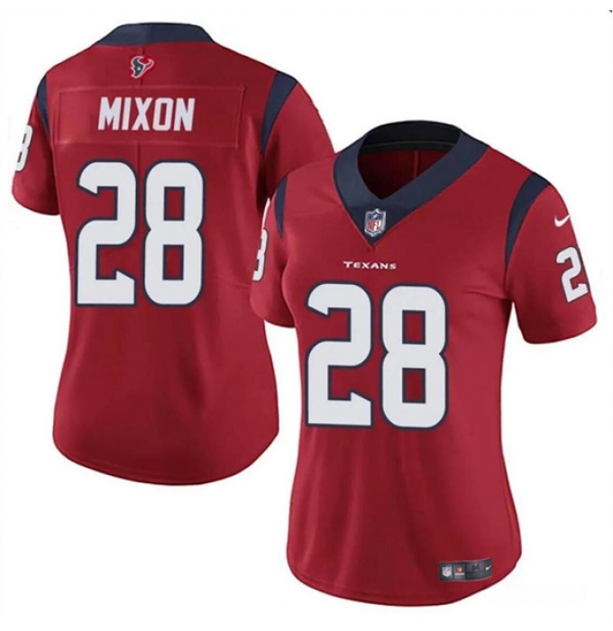 Women's Houston Texans #28 Joe Mixon Red Vapor Untouchable Limited Stitched Jersey