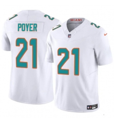 Men's Miami Dolphins #21 Jordan Poyer White 2024 F.U.S.E Vapor Limited Football Stitched Jersey