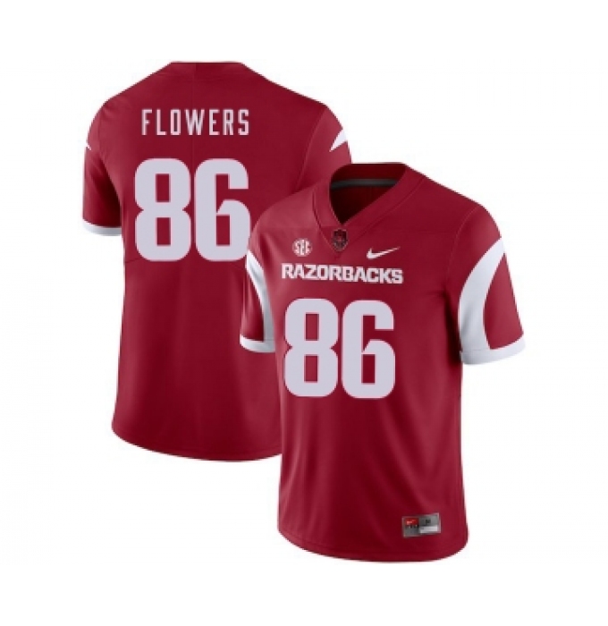 Arkansas Razorbacks 86 Trey Flowers Red College Football Jersey