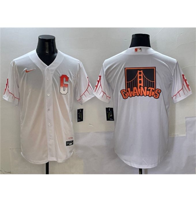 Men's San Francisco Giants Team Big Logo White City Connect Cool Base Stitched Baseball Jersey