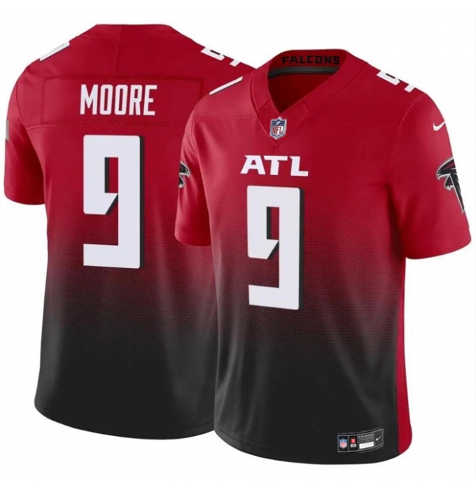 Men's Atlanta Falcons #9 Rondale Moore Red Black 2023 F.U.S.E Vapor Untouchable Limited Football Stitched Jersey
