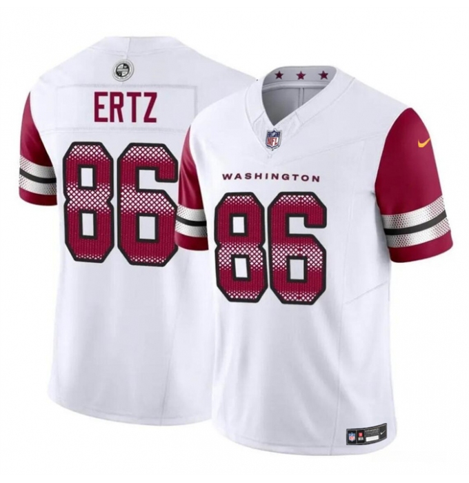 Men's Washington Commanders #86 Zach Ertz White 2023 F.U.S.E. Vapor Limited Football Stitched Jersey