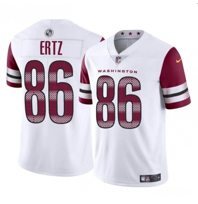 Men's Washington Commanders #86 Zach Ertz White Vapor Limited Football Stitched Jersey