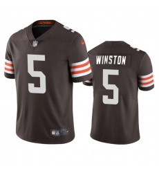 Men's Cleveland Browns #5 Jameis Winston Brown Vapor Limited Football Stitched Jersey