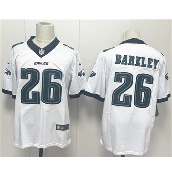 Men's Philadelphia Eagles #26 Saquon Barkley White 2024 New Vapor Untouchable Limited Football Stitched Jersey