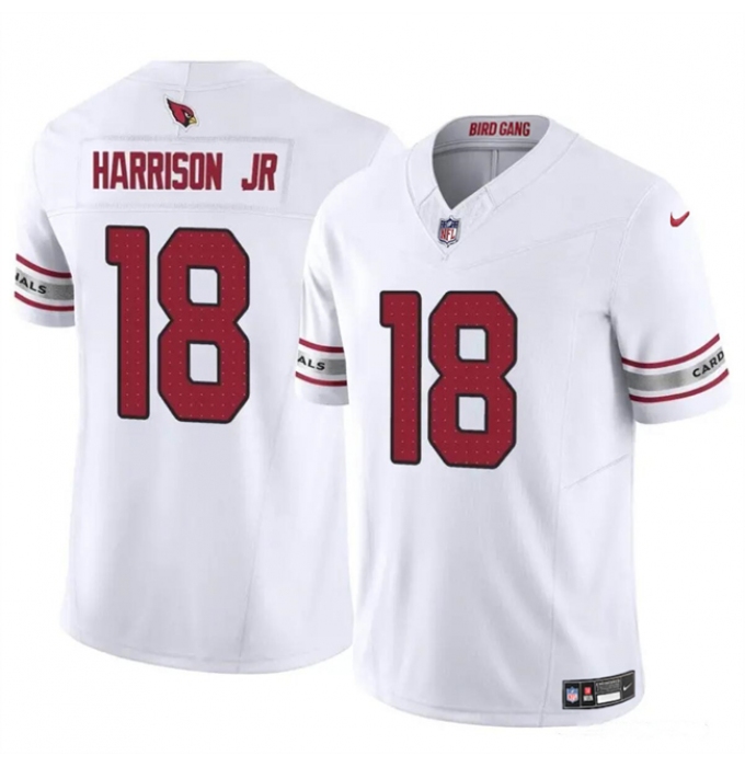 Men's Arizona Cardinals #18 Marvin Harrison Jr White 2024 Draft F.U.S.E. Vapor Untouchable Limited Football Stitched Jersey