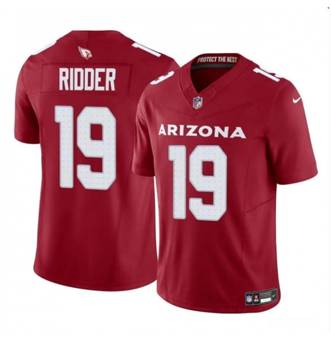Men's Arizona Cardinals #19 Desmond Ridder Red 2024 F.U.S.E. Vapor Untouchable Limited Football Stitched Jersey