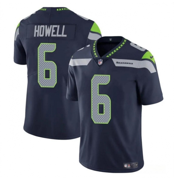 Men's Seattle Seahawks #6 Sam Howell Navy Vapor Limited Football Stitched Jersey