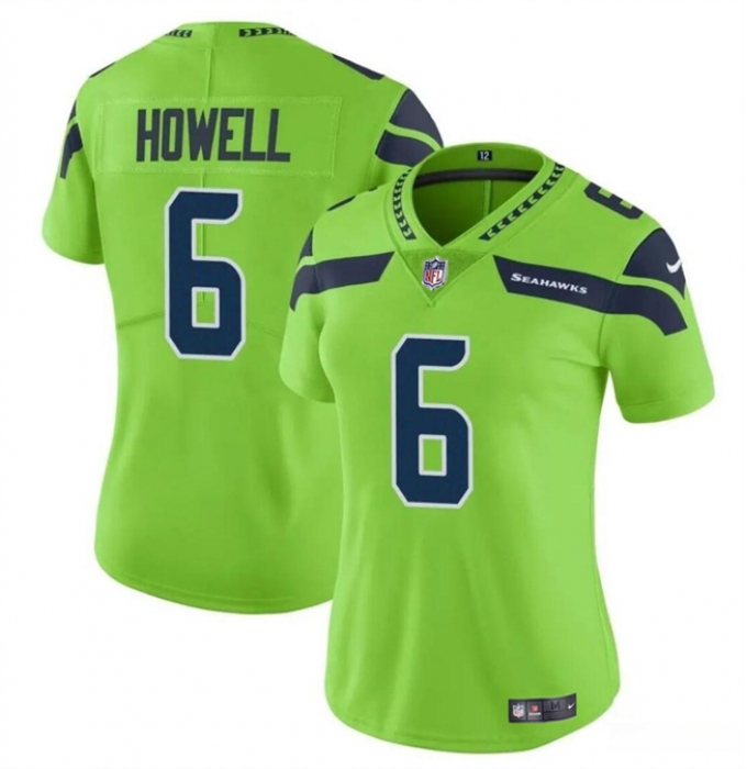 Women's Seattle Seahawks #6 Sam Howell Green Vapor Limited Football Stitched Jersey