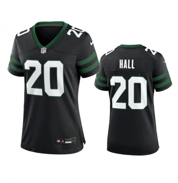 Women's New York Jets #20 Breece Hall Black 2024 Football Stitched Jersey(Run Small)