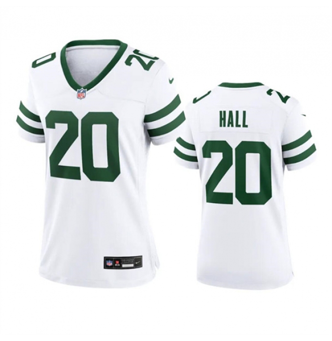 Women's New York Jets #20 Breece Hall White 2024 Football Stitched Jersey(Run Small)