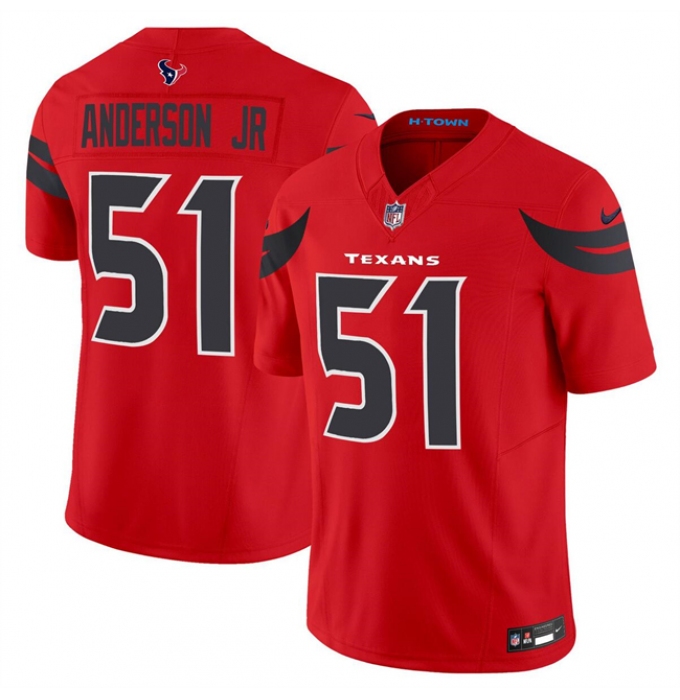 Men's Houston Texans #51 Will Anderson Jr. Red 2024 Alternate Vapor F.U.S.E. Limited Football Stitched Jersey