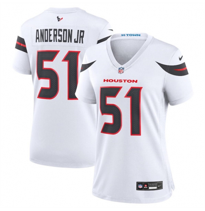 Women's Houston Texans #51 Will Anderson Jr. White 2024 Stitched Jersey