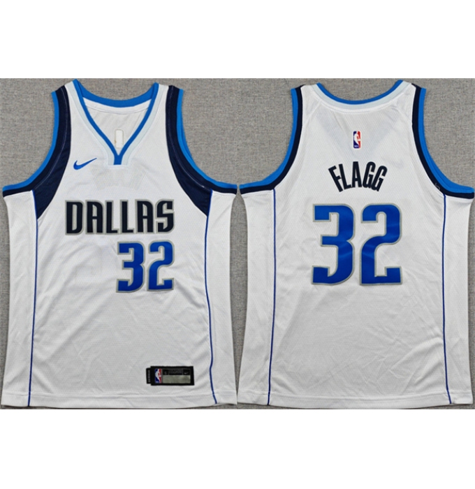 Youth Dallas Mavericks #32 Cooper Flagg White 2025 Association Edition Stitched Basketball Jersey