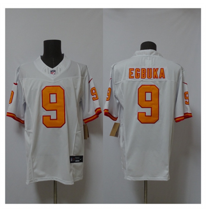 Men's Tampa Bay Buccaneers #9 Emeka Egbuka White 2025 F.U.S.E. Vapor Limited Football Stitched Jersey