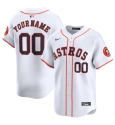 Men's Houston Astros Customized White 2024 Home Limited Stitched Baseball Jersey