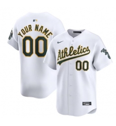 Men's Oakland Athletics Active Player Custom White Home Limited Stitched Jersey
