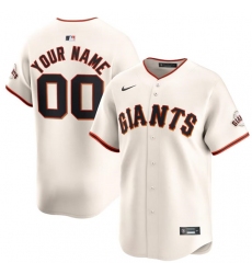 Men's San Francisco Giants Active Player Custom Cream Home Limited Baseball Stitched Jersey