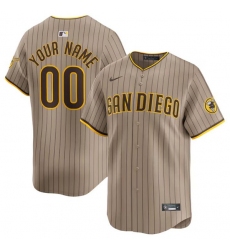 Men's San Diego Padres Customized Tan 2024 Alternate Limited Stitched Jersey