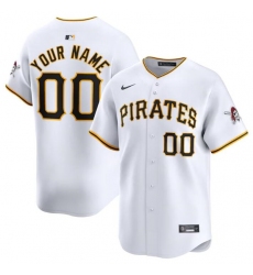 Men's Pittsburgh Pirates Active Player Custom White Home Limited Baseball Stitched Jersey