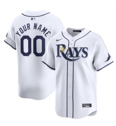 Men's Tampa Bay Rays Active Player Custom White Home Limited Stitched Baseball Jersey