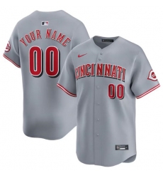 Men's Cincinnati Reds Active Player Custom Gray Away Limited Baseball Stitched Jersey