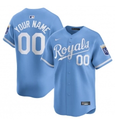Men's Kansas City Royals Active Player Custom Light Blue 2024 Alternate Limited Stitched Baseball Jersey