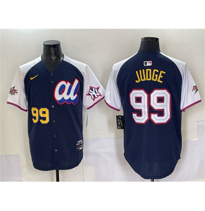 Men's American League #99 Aaron Judge Navy Alternate 2025 All-Star Edition Limited Stitched Baseball Jersey