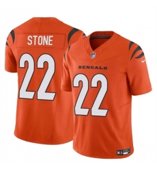 Men's Cincinnati Bengals #22 Geno Stone Orange 2023 F.U.S.E Vapor Untouchable Limited Football Stitched Jersey