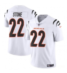 Men's Cincinnati Bengals #22 Geno Stone White Vapor Untouchable Limited Football Stitched Jersey