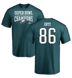 Nike Philadelphia Eagles #86 Zach Ertz Green Super Bowl LII Champions T-Shirt