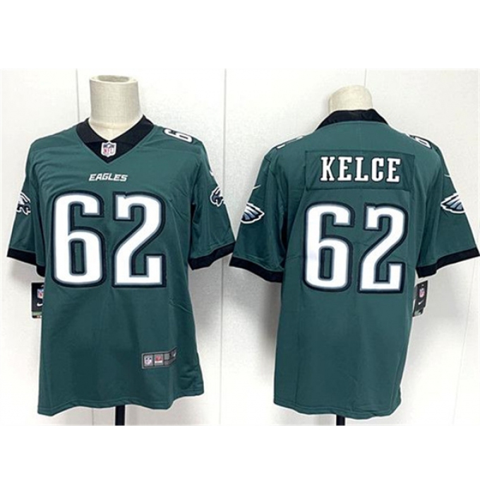 Men's Philadelphia Eagles #62 Jason Kelce Green 2024 New Vapor Untouchable Limited Football Stitched Jersey